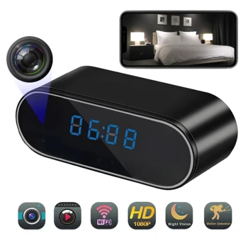 WiFi Mini Clock Camera 1080P Full HD Video Recorder with Motion Detection Night Vision for Home and Office Security Surveillance