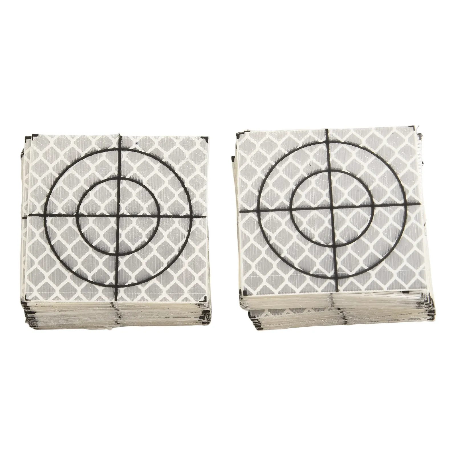 50pcs Silver For Acrylic Total Station Reflector 2x2cm To 6x6cm Reflective Target For Land Surveying Construction Measurement To