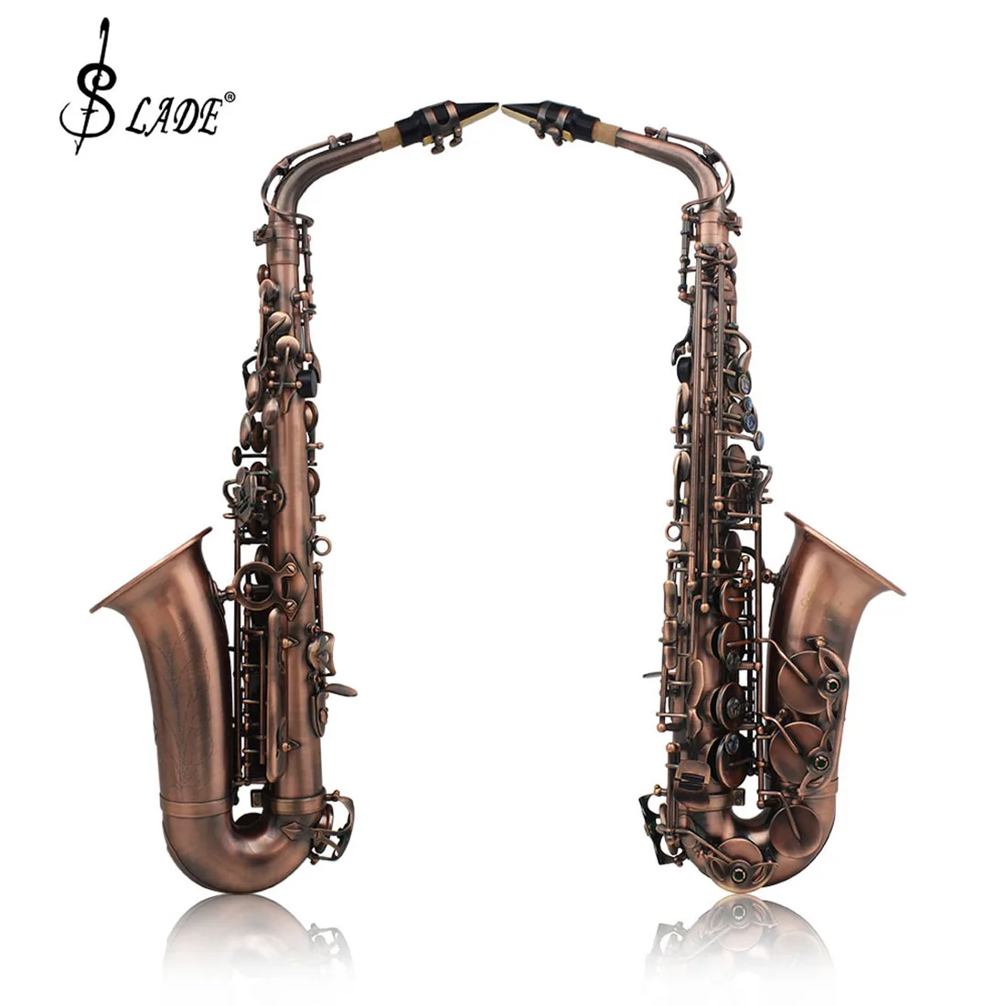 

Professional Eb Alto Saxophone Brass Antique Red Copper E Flat Sax Musical Woodwind Instrument With Case Mouthpiece Accessories