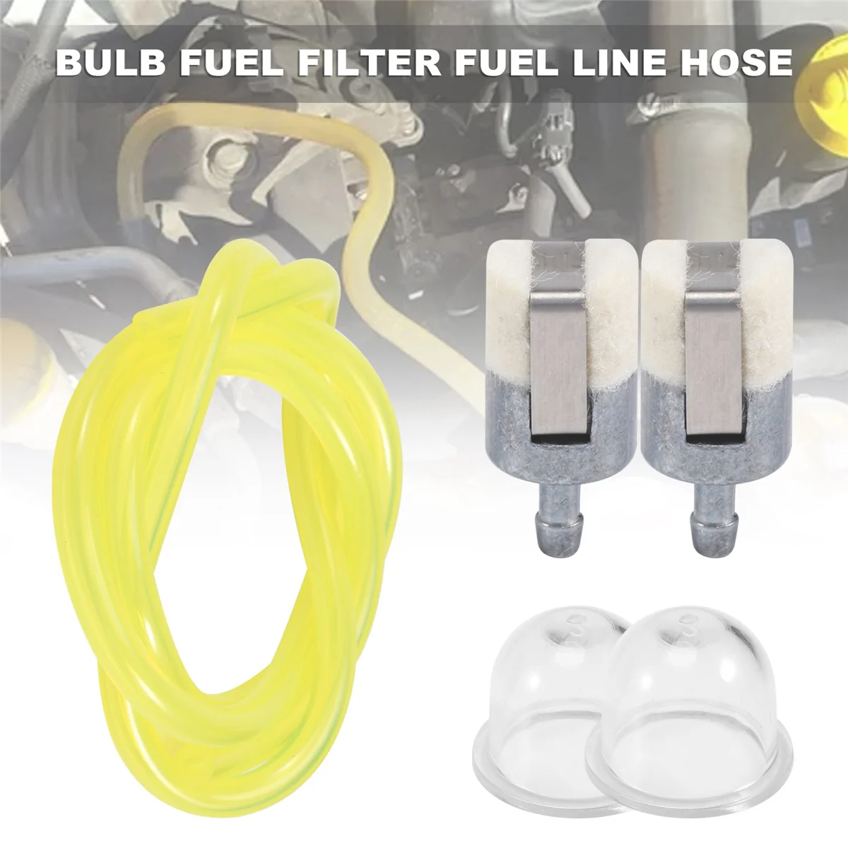 5 Pieces/Set Bulb Fuel Filter and Fuel Line Hose for Honda GX22 GX25 GX31 GX35 Rottiller Lawn Mower Brush Mower