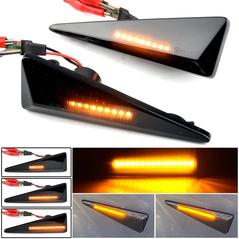 Car LED Dynamic Side Marker Signal Lamp Light Turn Lamp For Espace 4 MK4 Vel Satis Wind Avantime Megane 2 Scenic 2 Black