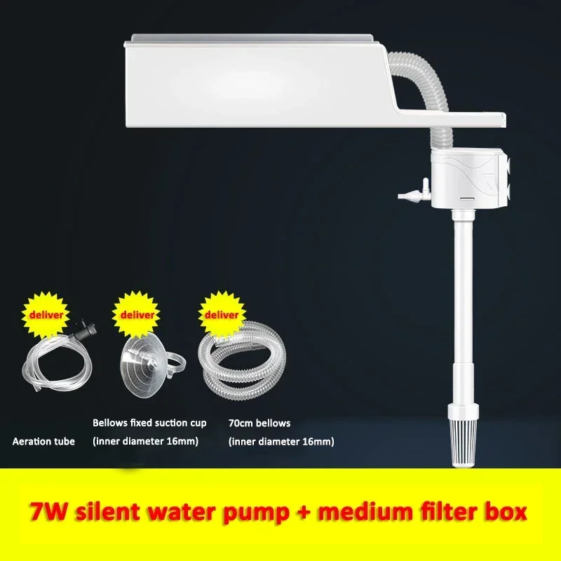 Fish Tank Accessories Silent Filter Circulation Drip Box Set 3 In 1 Built-in Water Pump Oxygenation Water Filter Aquarium