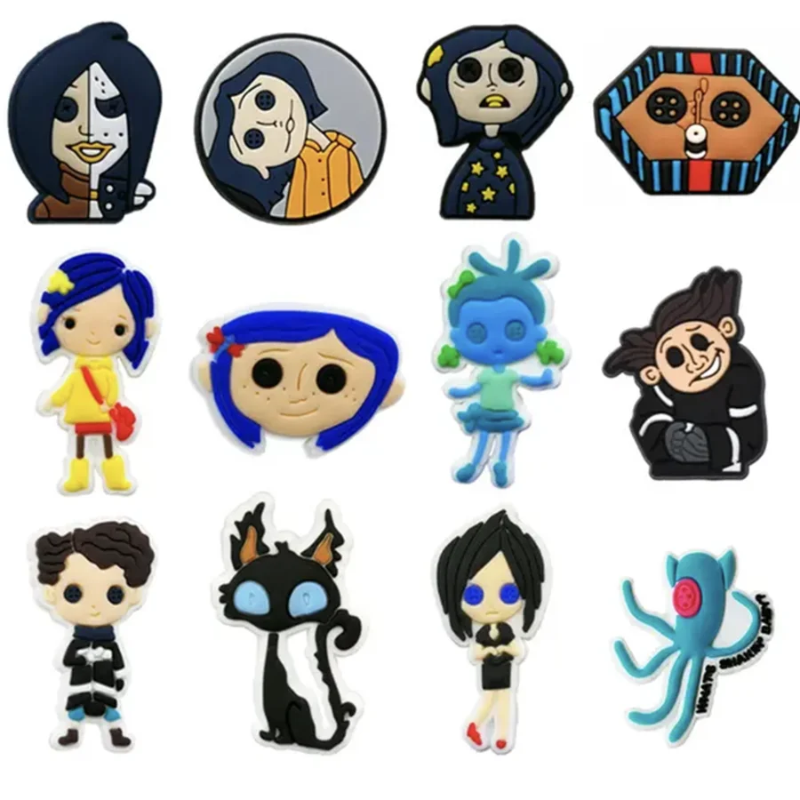 1 Stuks Animatiefilm Coraline De Geheime Deur Klompen Schoenen Versieren Fit Schoen Bedels Sandalen Gesp Aceessories Kids Coole Geschenken