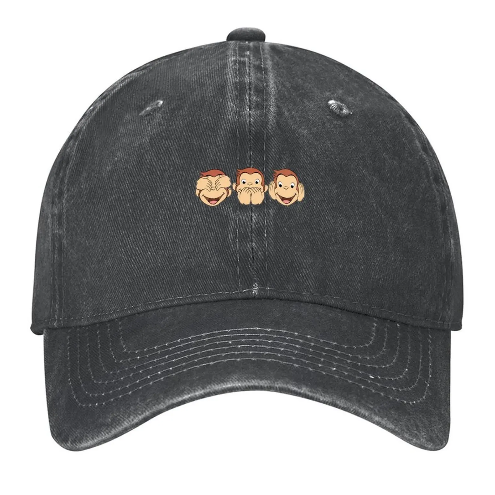 

curious george Baseball Cap Hat Beach Hat Man For The Sun Ball Cap Sports Cap Women Beach Fashion Men's