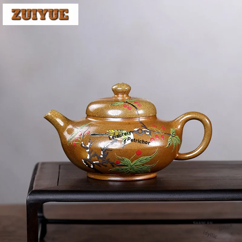 

250 мл древние фиолетовые глиняные чайники Исин, горшок ручной работы, фарфоровый грязевой чайник с необработанной рудой и фильтром, китайский чайный сервиз Zisha