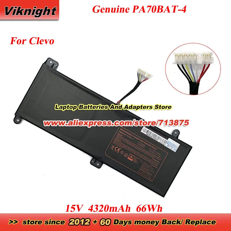 

Оригинальный аккумулятор PA70BAT-4 или Clevo PA70HP6-G PA70HS-G PA71HP6-G PA71HSG Hasee KINGBOOK G97E G99E XMG Pro 17, Wooking S17 Pro-8U