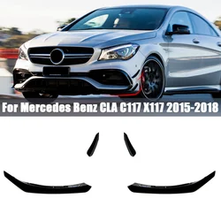 Car Front Bumper Splitter Spoiler Fog Light Trim Wind Knife For Mercedes Benz CLA C117 X117 CLA200 220 250 CLA45 AMG 2015-2018