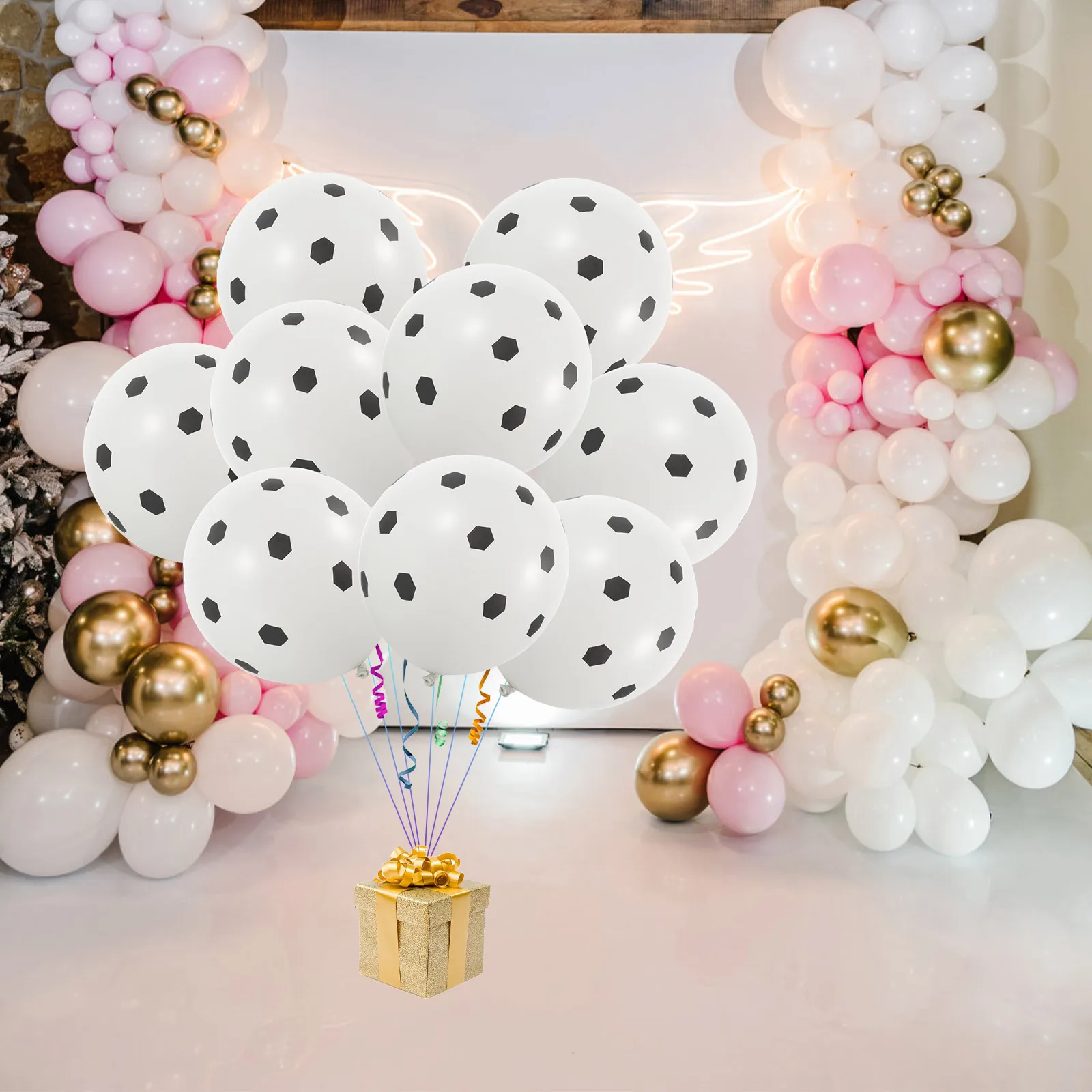 

60Pcs Soccer Balloons Latex Football Birthday Party Decorations Bulk Balloons Party Supplies DIY Balloon Set Balloon for Arch