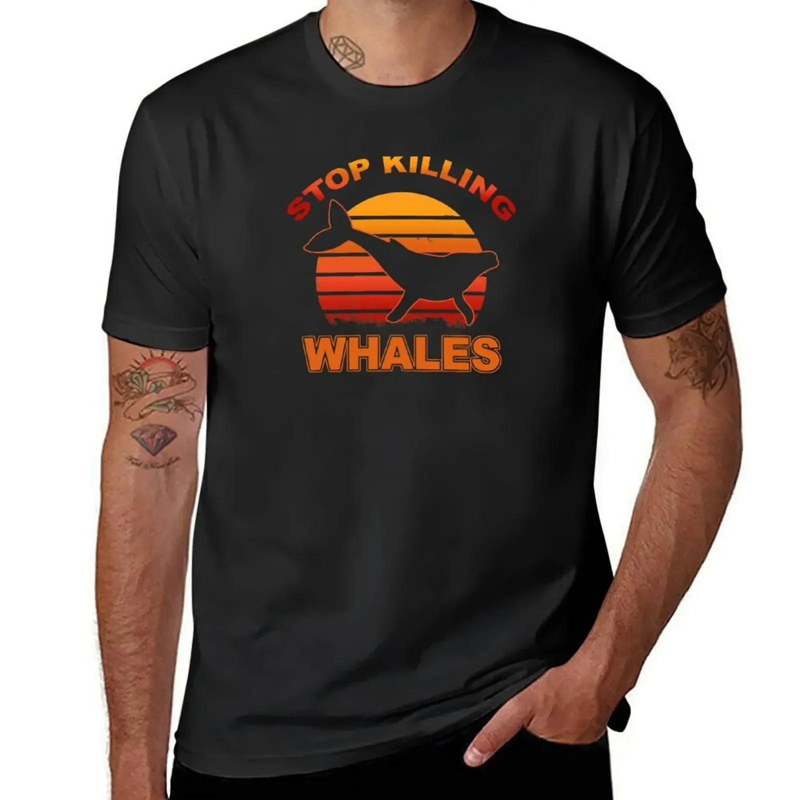 

Stop killing whales T-Shirt cute clothes anime mens shirts graphic tee