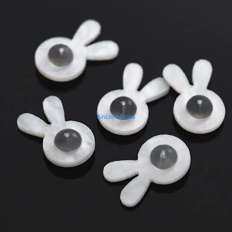 T4MD Nonslip Rabbits Ear Earring Backs Acrylic Support For Drooping Jewelry Fix