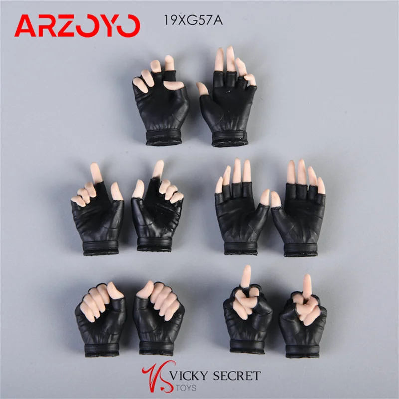 VSTOYS 19 xg57 1/6 w skali ręce do połowy rękawicy akcesoria do modeli dla 12-calowego żołnierza bladego opalenizny figurki