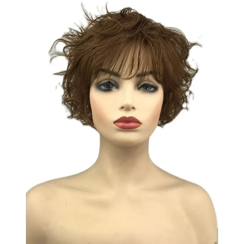 

Ladies Wig Short Curly Women‘s Dark Brown Daily Hair Wig
