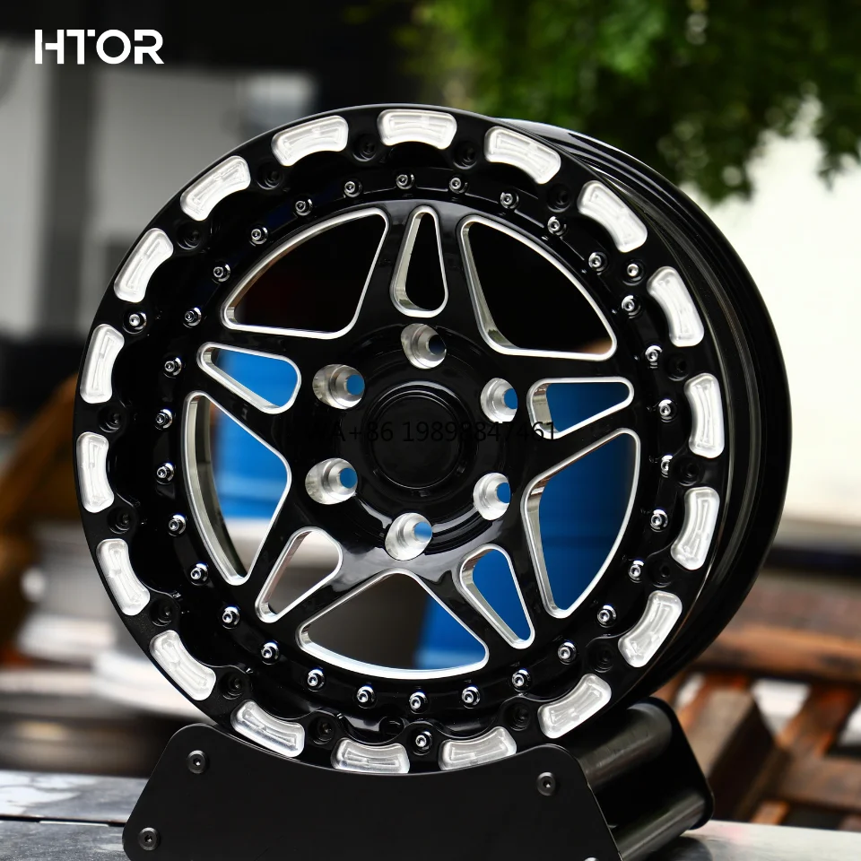 

HTOR Beadlock Off Road Wheels 16 17 18 Inch 4x4 Rims 6x139.7 6x114.3 5 Star Forged Car Wheels for Navara NP300 F150 Wagoneer