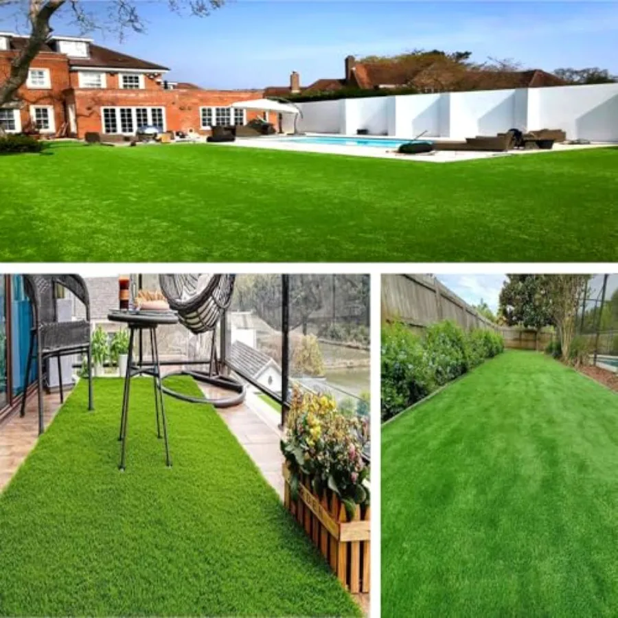 سجادة عشب صناعية فاخرة 2x6ft 1.77 بوصة عالية الكثافة وسميكة للغاية من العشب الاصطناعي داخلي وخارجي حديقة المناظر الطبيعية باتي