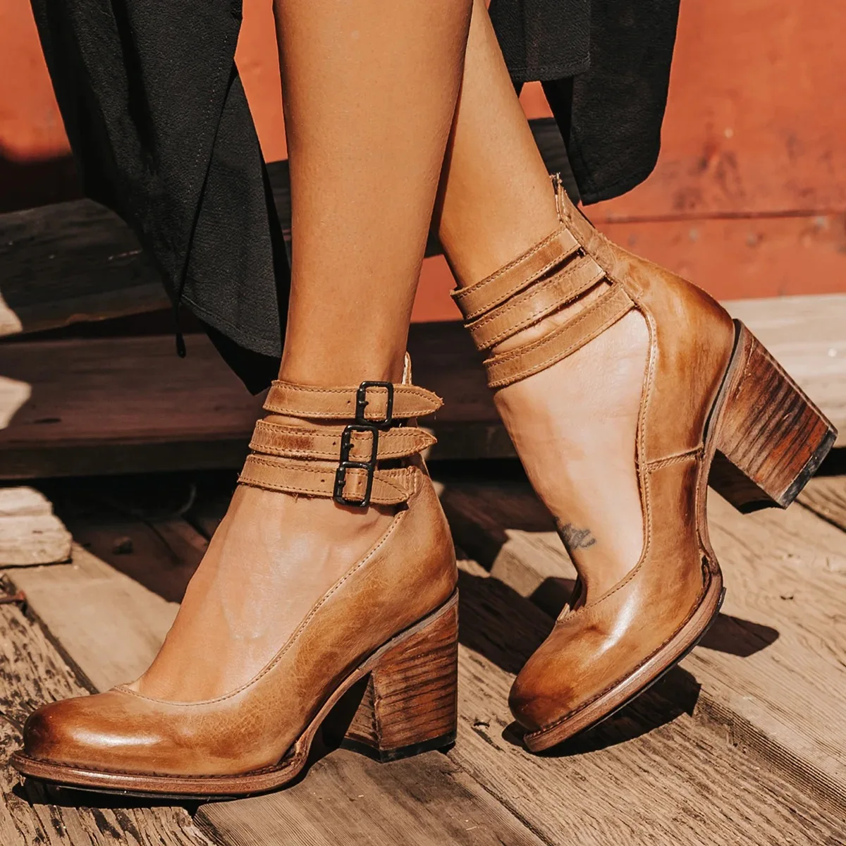 Oferta de Temporada: Nuevas Sandalias Romanas Cómodas de Tacón Cuadrado Grueso con Cremallera y Punta Redonda para Mujer