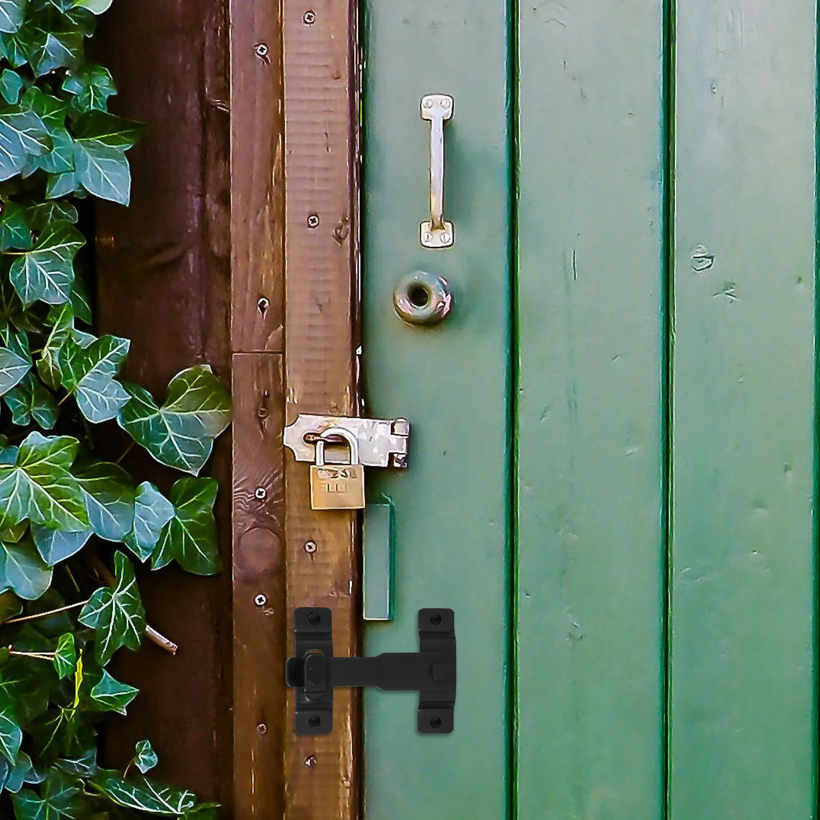 

1Set Durable Metal Latch Easy Install Safety Locks for Shed Doors Garden Gates Sliding Barn Door Hardware Fence Gate Locks