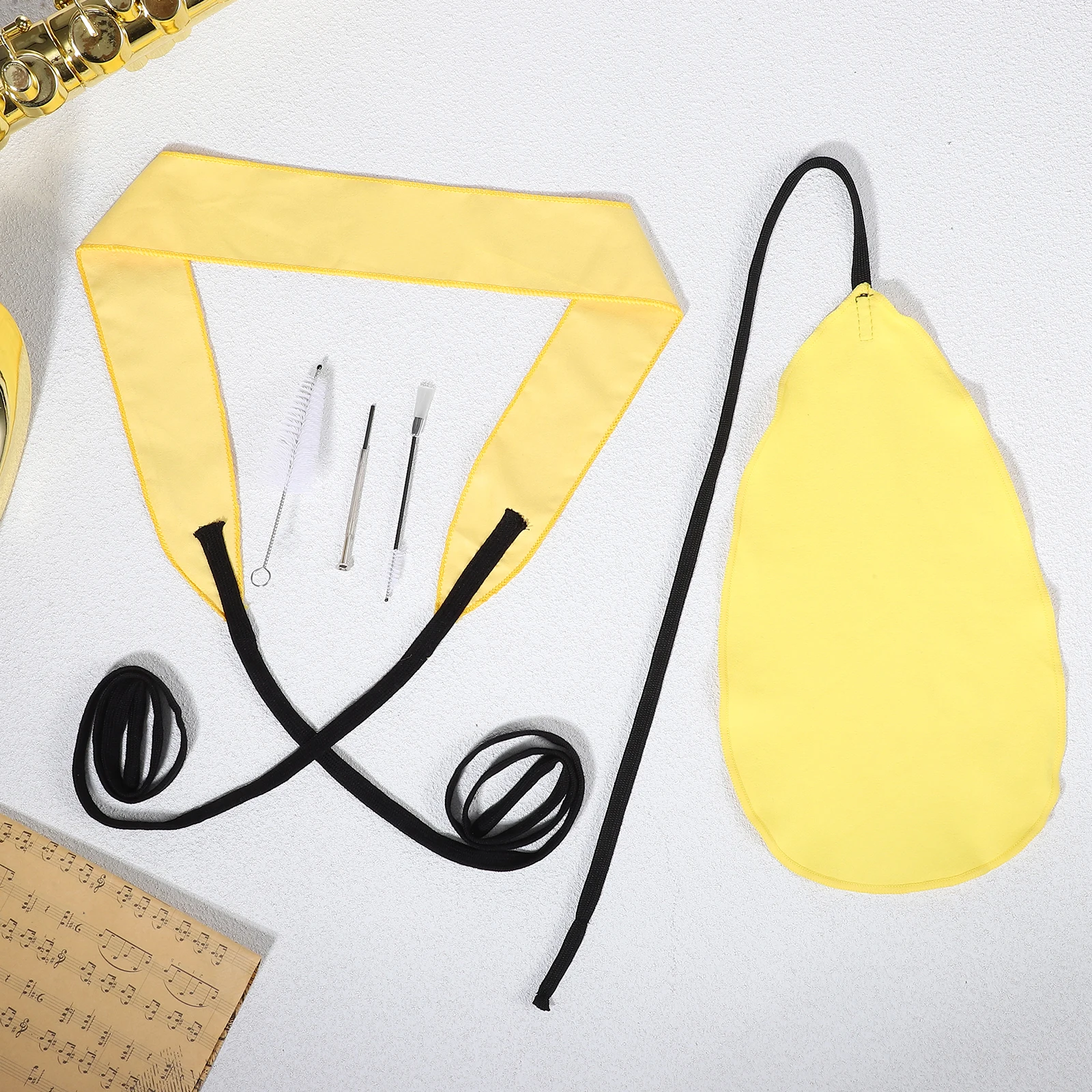 

Clarinet Cleaner Cloth Wind Instrument Cleaning Set Tools Flute Care Kit Saxophone Metal Brush