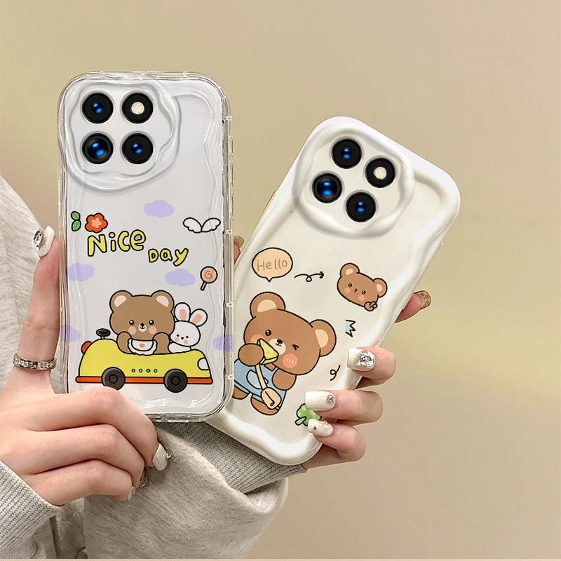 New Adorkable Little Bear Phone Case For XiaoMi 15 Pro Case 14 13 12 11T Pro 13 12 11 Lite Poco F6 F5 X5 X3 Pro Shockproof Cover