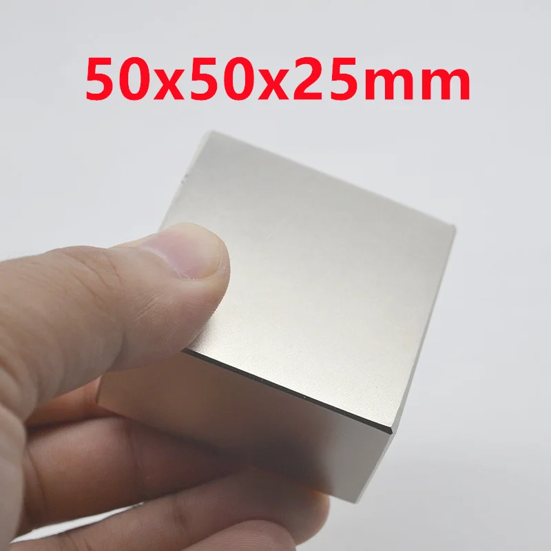 

Super Powerful Strong N50 50x50x25mm Neodymium Magnet Rare Earth Block NdFeB Magnet Neodymium N50 D40-50mm Magnets