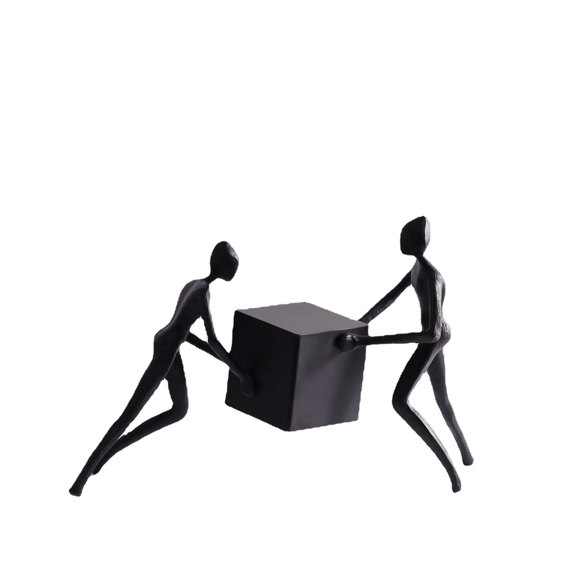 

CX Modern Simple Metal Figure Ornament Small Black Cast Aluminum Sculpture