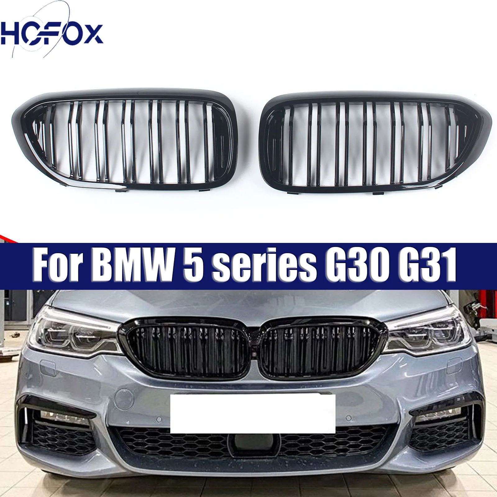 

For BMW 5 series G30 G31 2017 2018 2019 2020 Front Bumper Grille Racing Grills Replacement