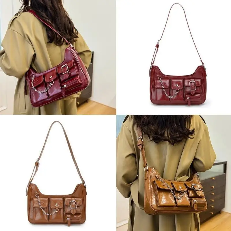 

X90D женская сумка большая вместительная сумка через плечо из искусственной кожи сумка через плечо гранж-сумка с несколькими на