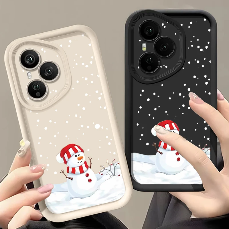 Силиконовый чехол для телефона с рождественским рисунком снеговика для Honor 400 200 Pro Magic7 Lite X8c X9c Smart X6a X6b X6c, противоударный мягкий чехол