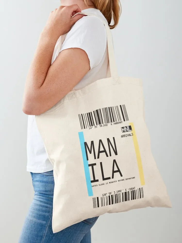 MANILA PLANE TICKET FILIPINO POCKET DESIGN SHIRT PHONE CASE Tote Bag female bag tote bag men's free delivery bags