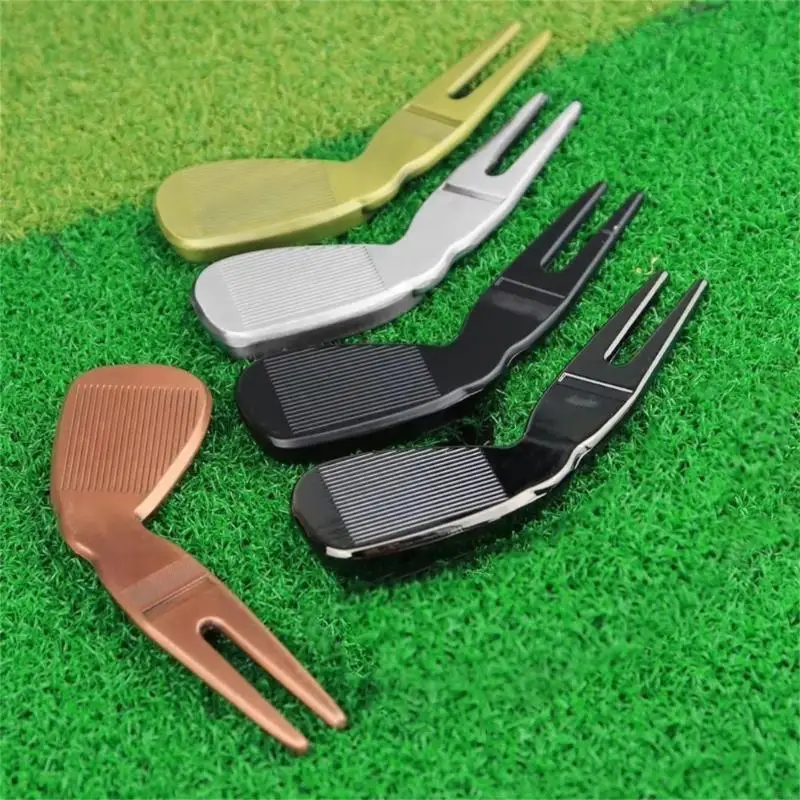 Golfs Divot Tool Alloy Golfs Fork Green Repair Tool Golfs Mark Golfs Divot Repair Golfs Balls Retrievers