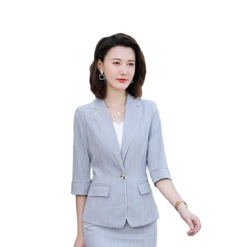 

Formal Business Blazer Coat OL Styles Summer Blazers Jackets Coat for Women Ladies Office Blazer Outwear Tops S-5XL