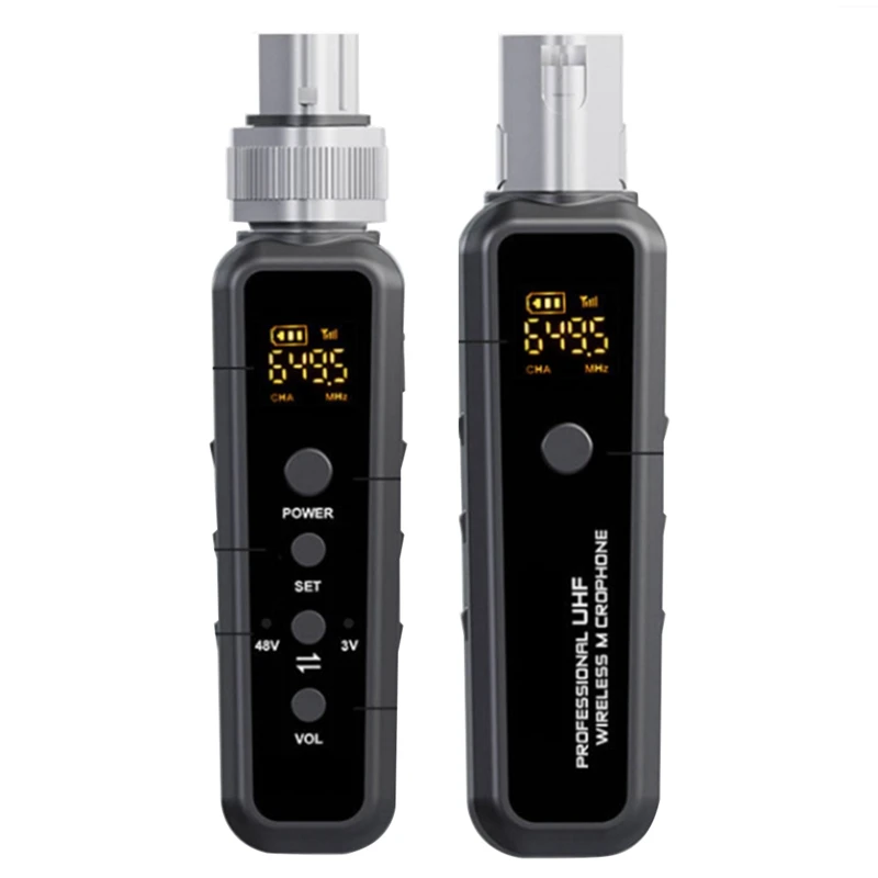 

UHF беспроводной микрофонный преобразователь для динамического микрофона, адаптер для гитарного приемника 640-690 МГц, черный, 1 компл.