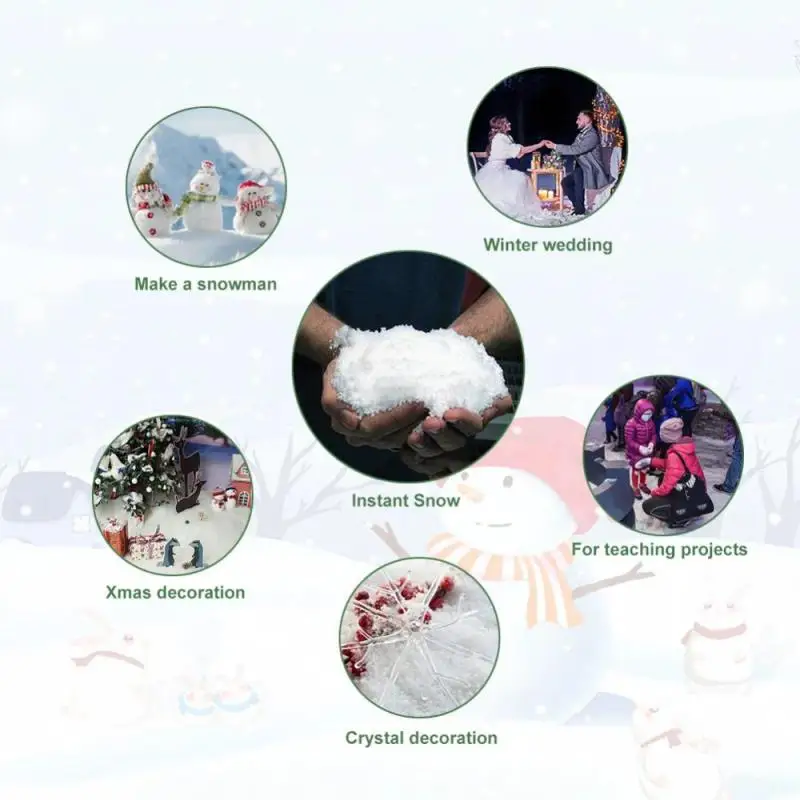 20/100g Artificial Snowflakes Fake Magic Instant Snow Powder For Home Wedding Snow Christmas Decorations Festival Party