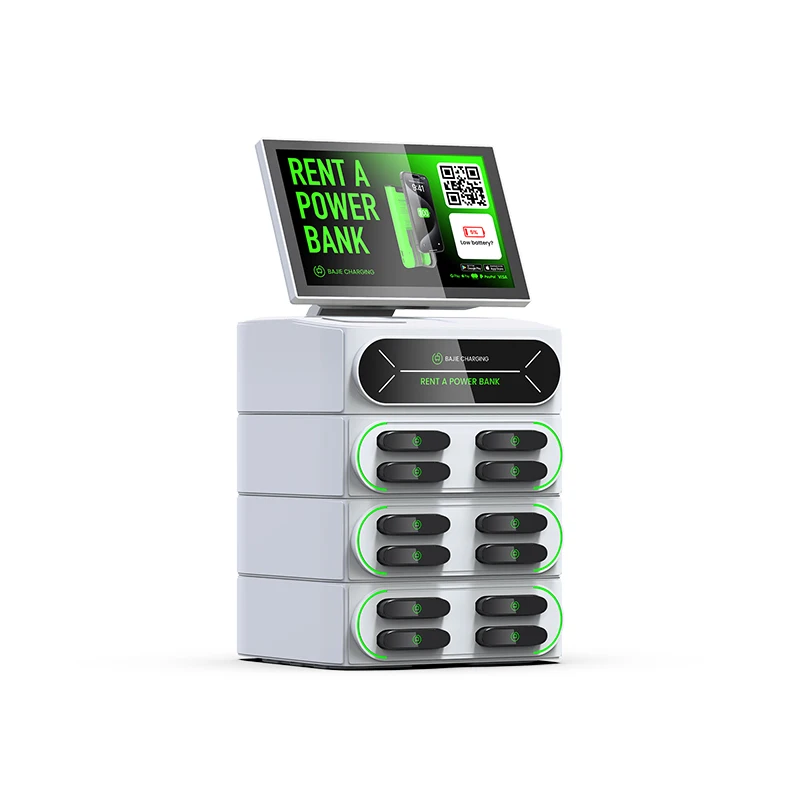 2024 new products 12 slots integrated stackable chargers 4g vending machine sharing charging station Customambient light color