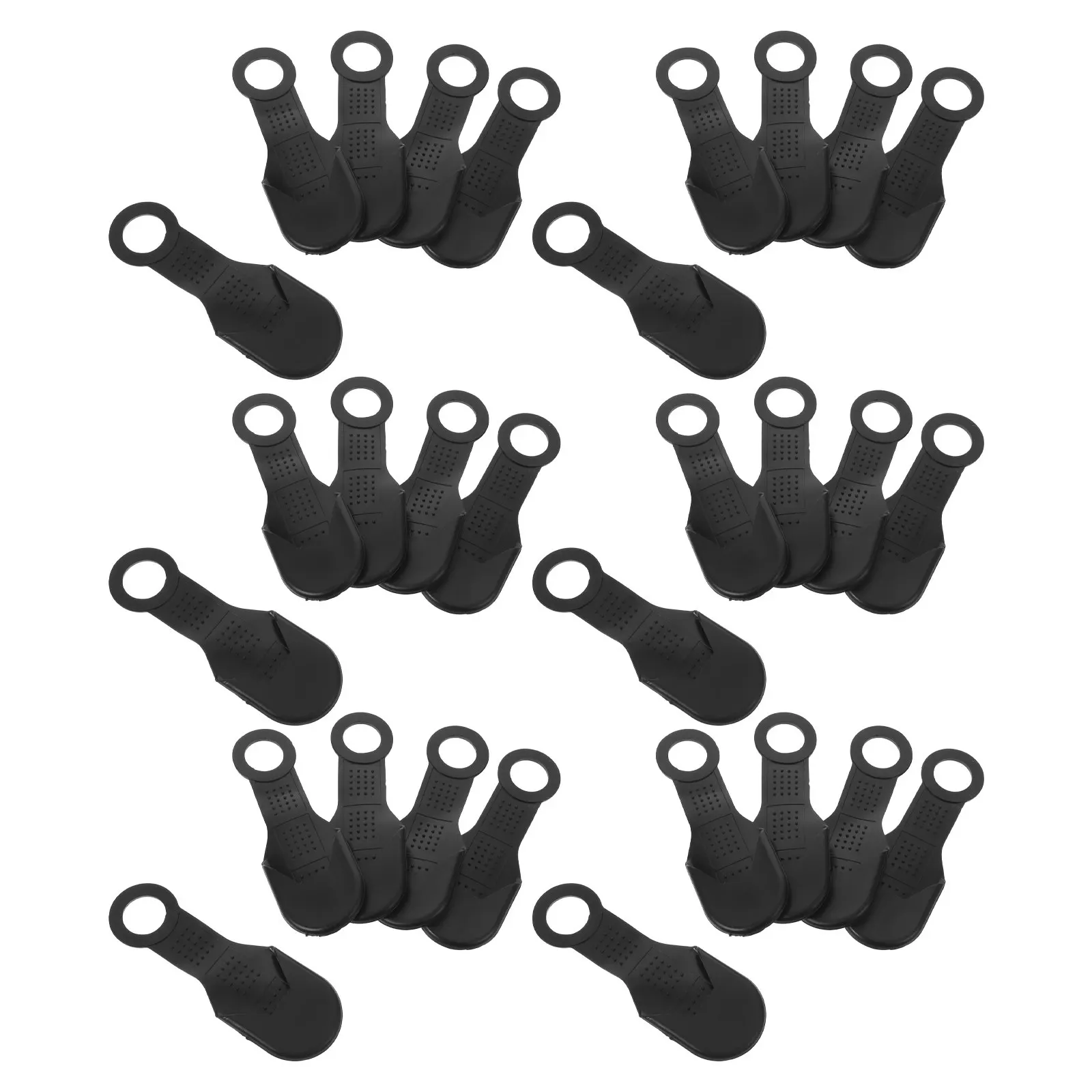 100Pcs Black Non-Slip Silicone Hanger Strips Elastic Rack Covers Non-Slip Accessories for Wood Plastic Metal Clothes Organizers view 6