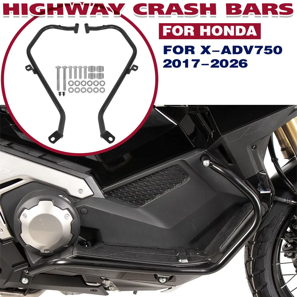 

For HONDA X-ADV 750 XADV750 2017-2026 Motorcycle Crash Bar Frame Engine Protection Guard Bumper Stunt Cage Protector Accessories