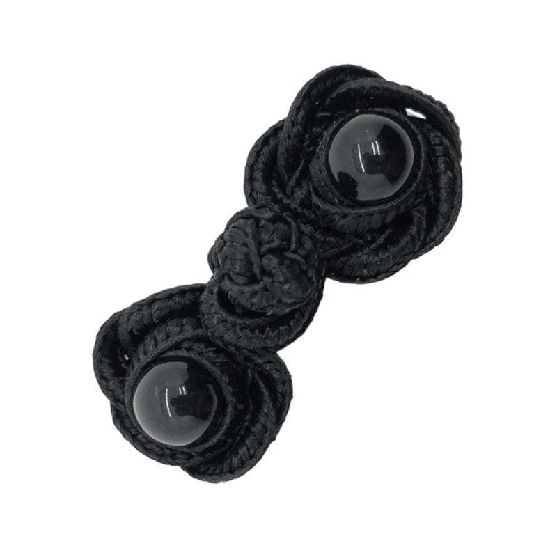 Unique Handmade Chinese Knot Button Rose Flower Ribbon Fastener Costume Diy Craft