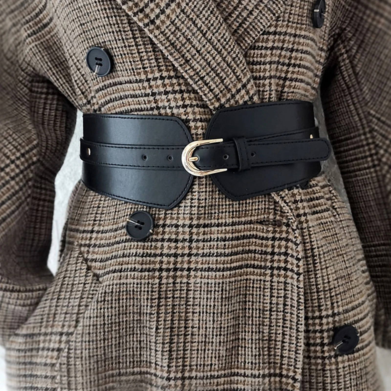 

Womens Stylish Wide Corset Waistband Leather Band Waist Belt Dress Belts