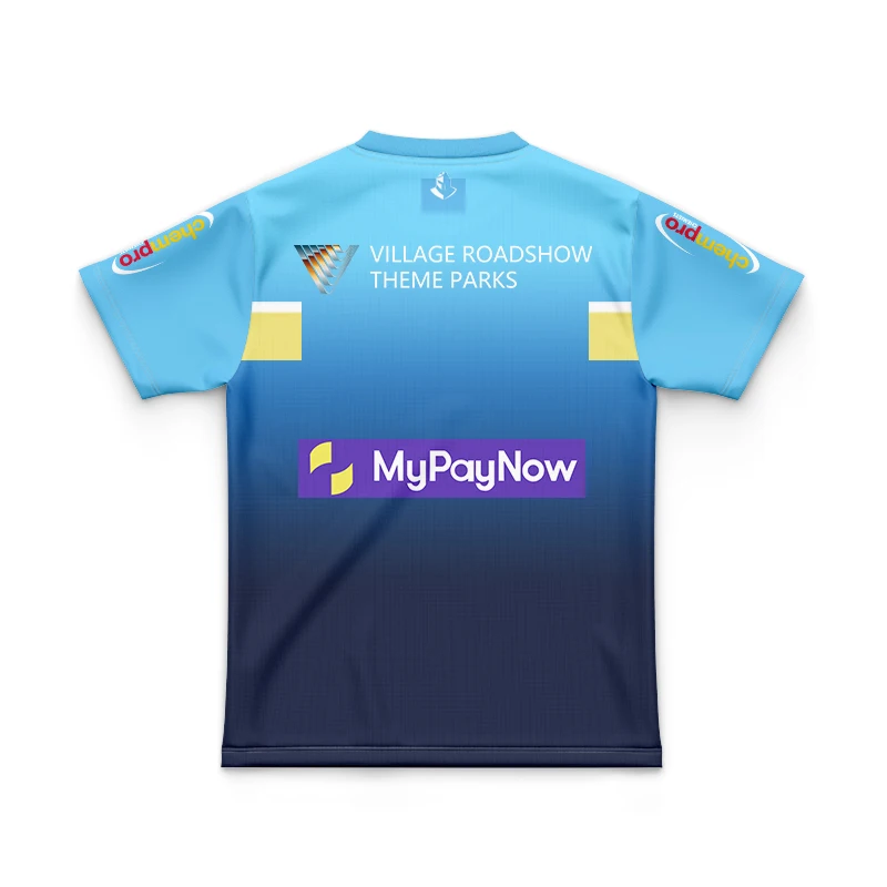 2024 Kids Gold Coast Titans Men's Replica Home and Away Jerseys (Custom name and number )