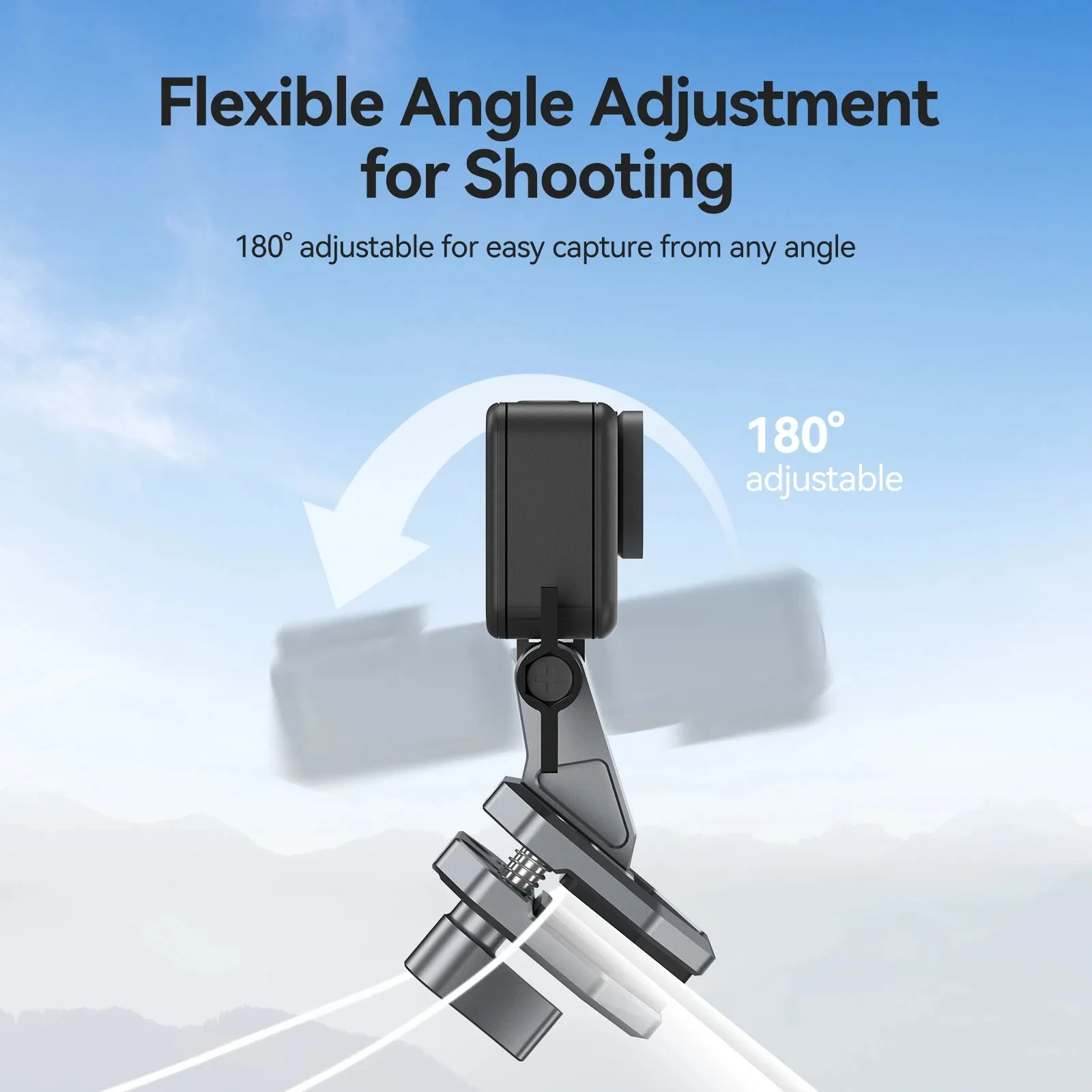 TELESIN Motorcycle Windshield Clip Camera Mount Motorbike Windscreen Clamp for GoPro 13 12 11 10 9 8 7 DJI Osmo 360 Action 5 Pro - Image 4