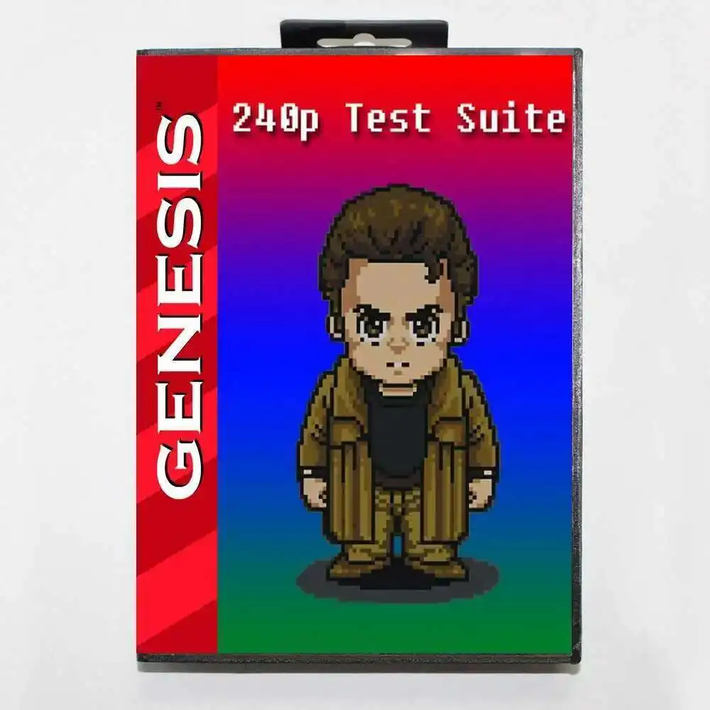 240P Test Patterns MD Game Card with Box for 16 Bit Sega Megadrive Genesis Console