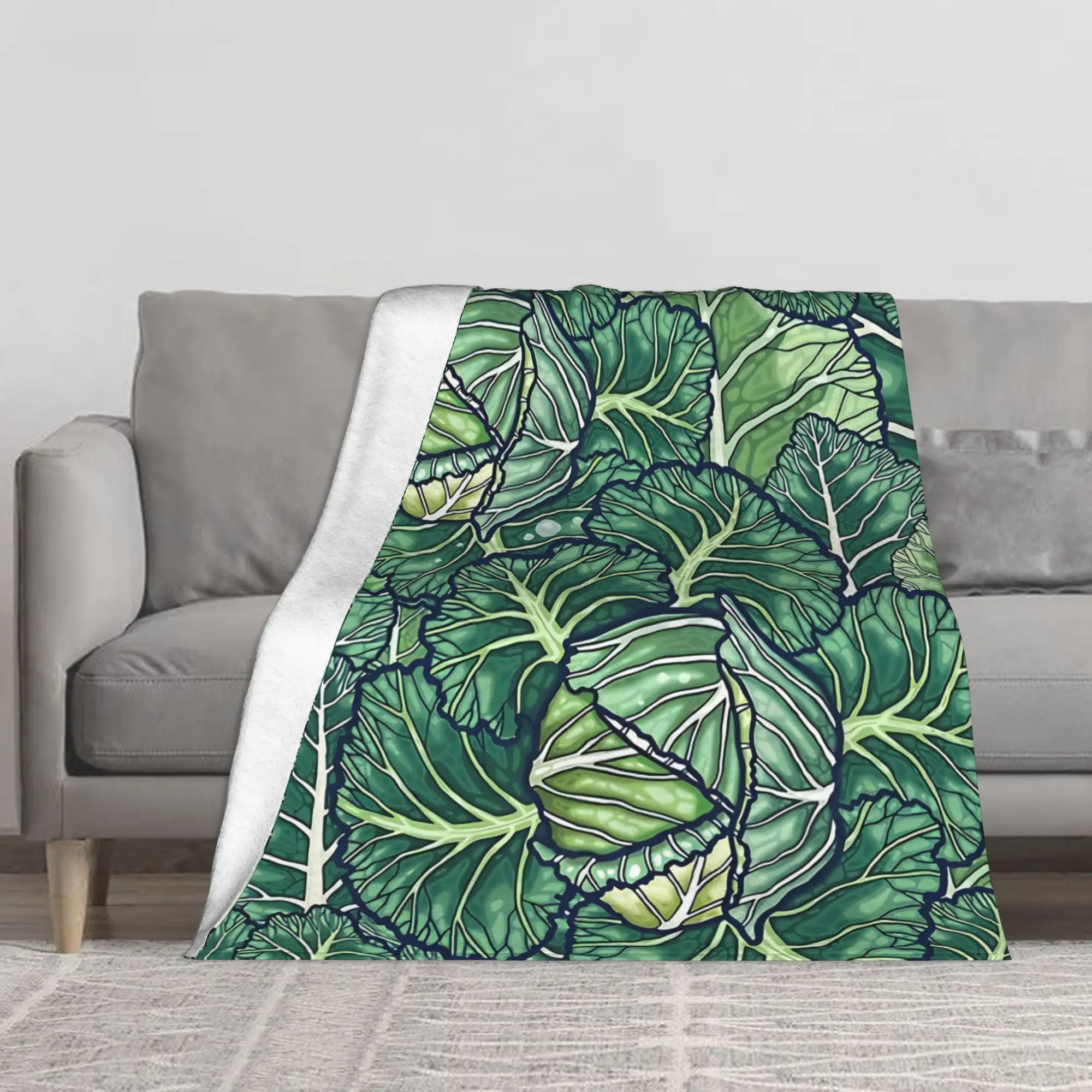 1PC Dreaming Cabbages blanket Throw Furry Winter Blankets for Adults Bedding Home Interior Fluffy Plaid Sofa Knee