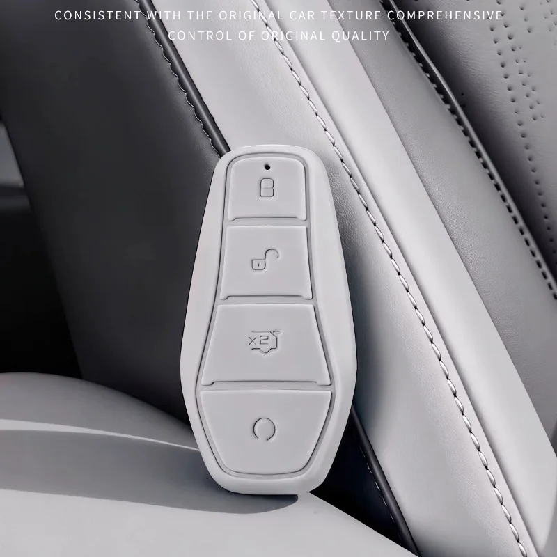 For BYD Atto 2 Yuan UP 2025 2026 Silicone Car Key Cover Original Color Shockproof Protector Full Coverage Remote Key Case Cover