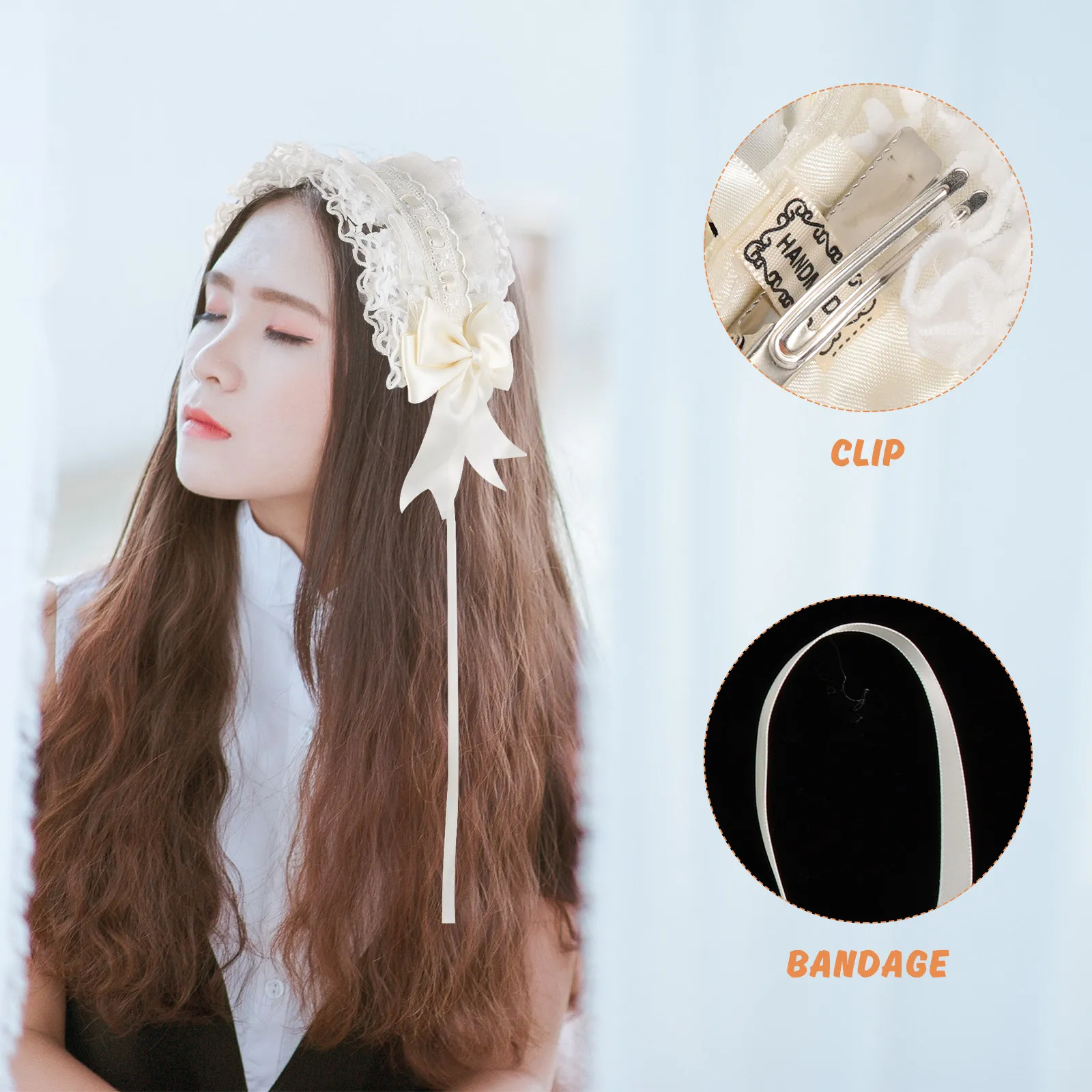 

Кружевная повязка на голову в стиле Лолита: Изысканная, дышащая, удобная повязка для волос для дня рождения, косплея, вечеринок, для женщин и девочек.