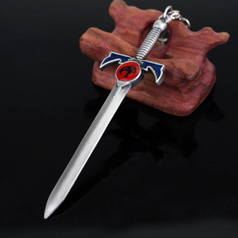 Thundercats Schwert-Anhänger Schlüsselanhänger Metall Löwenzeichen Logo Schlüsselringe Herren Film-Schmuck Schlüsselhalter Chaveiro Geschenk – Detail 5
