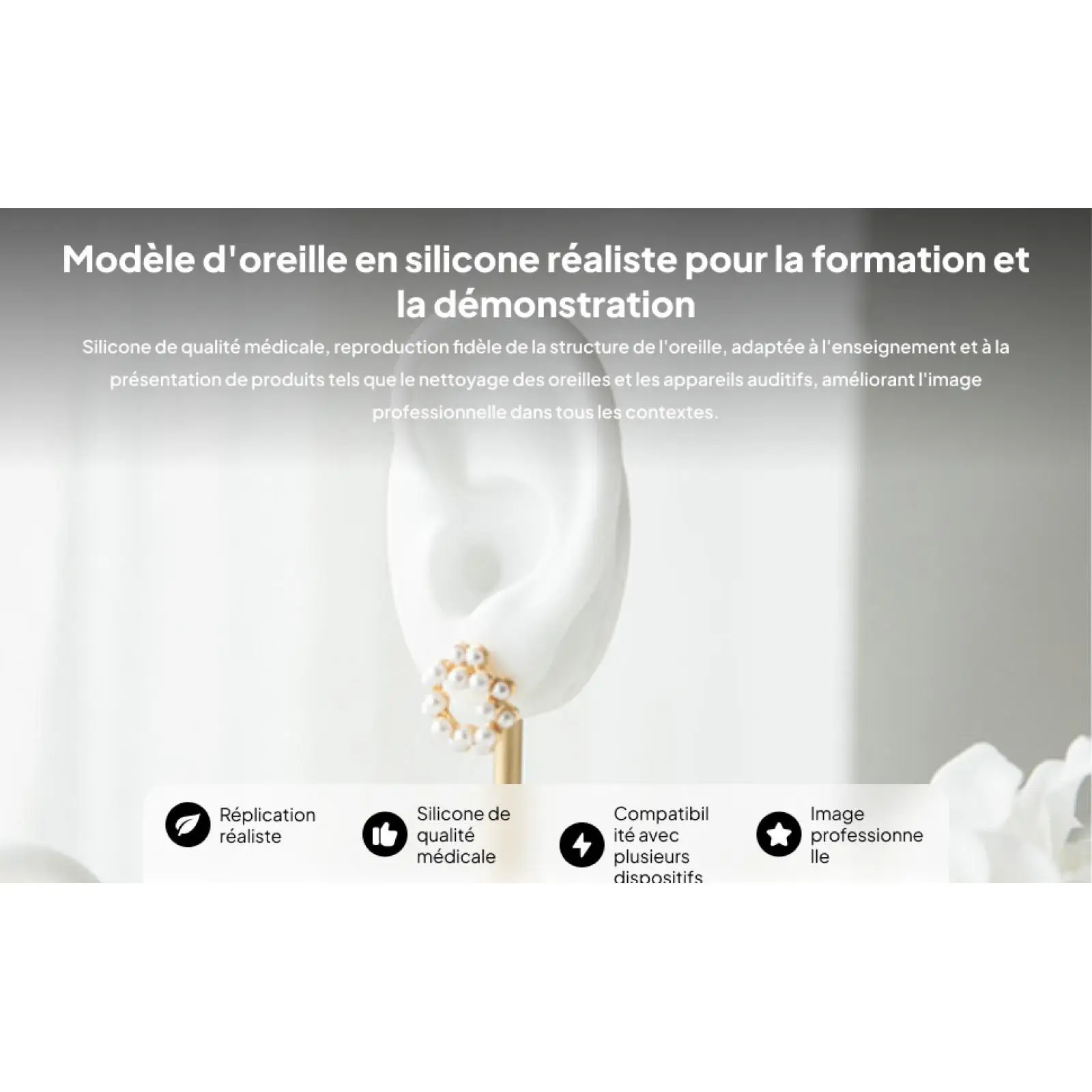 

Earring Display Racks Ear Shaped Stud Holder Mannequin Stand Women