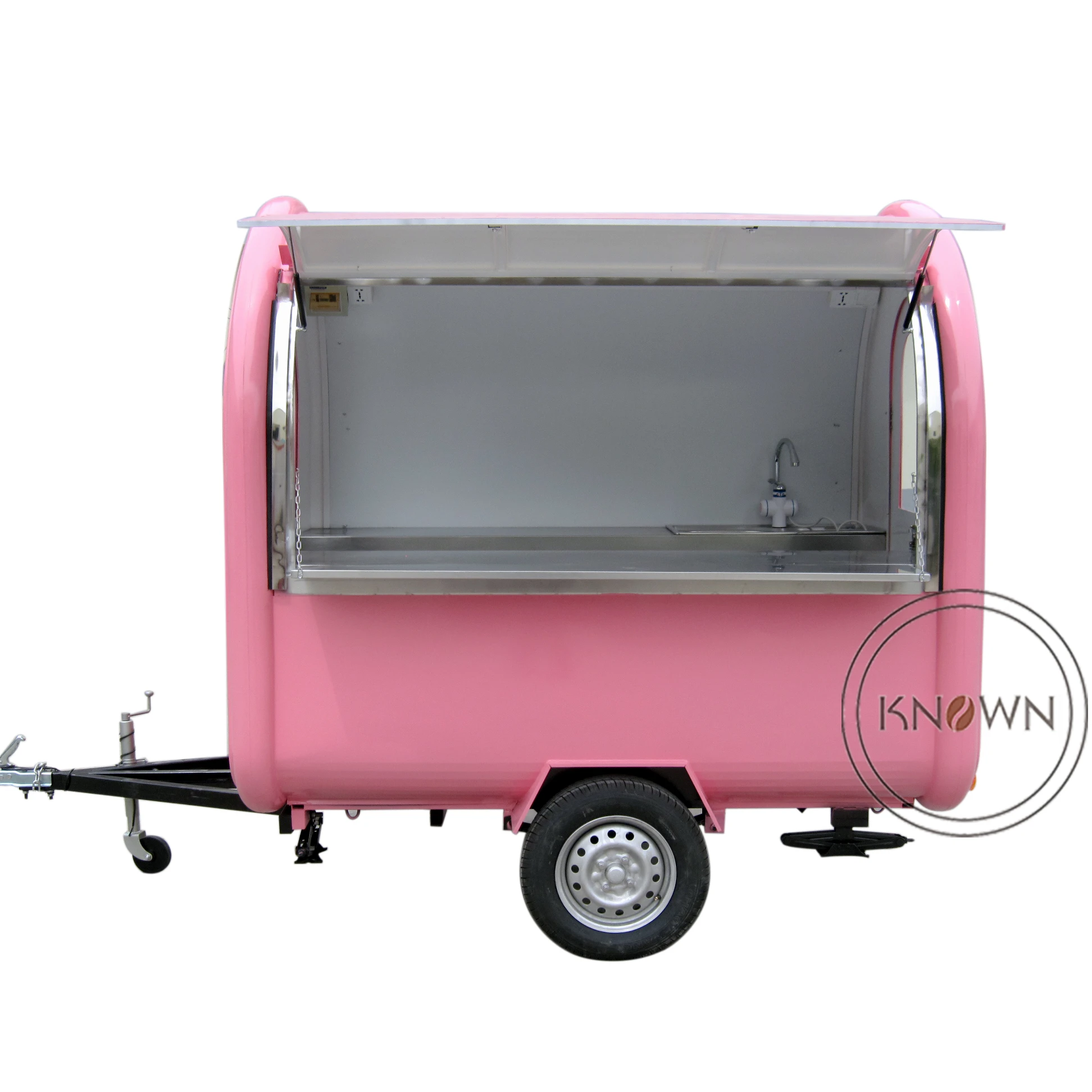 OEM Fast Food Truck Street Kitchen Snack Cart Ice Cream Catering Kiosk Mobile Chicken Rotisserie Grill Food Trailer