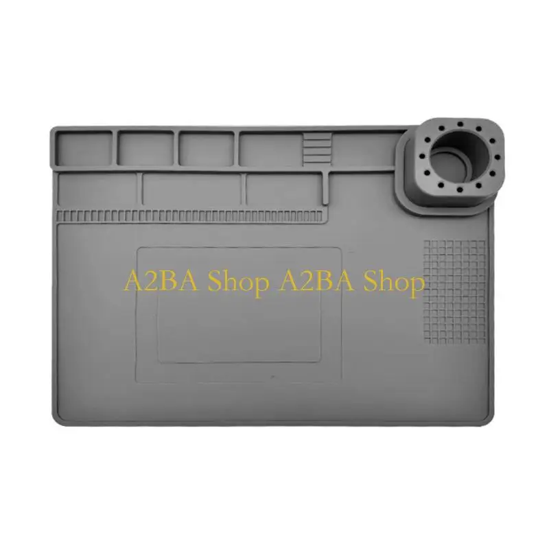 A2BA High Temperature Resistant Silicone Repair Mat For Phone And Electronics Anti Slip Surfaces And Tool Storage Compartments
