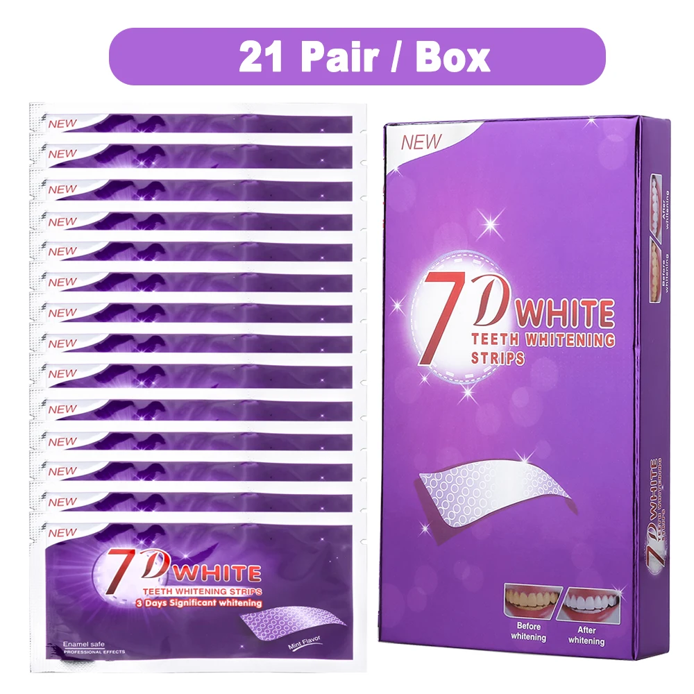 Paarse Tanden Whitening Strip Geen Gevoelige Tanden Bleken Strip Kleur Corrector Instant Tanden Schone Strip, Thuis Tanden Witter