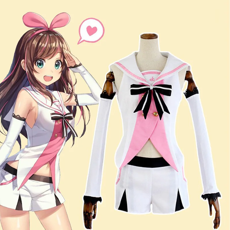 

Anime Kizuna AI Cosplay Costume Popular Virtual Youtuber Cosplay Costume for Women Kizuna AI Outfit Stocking