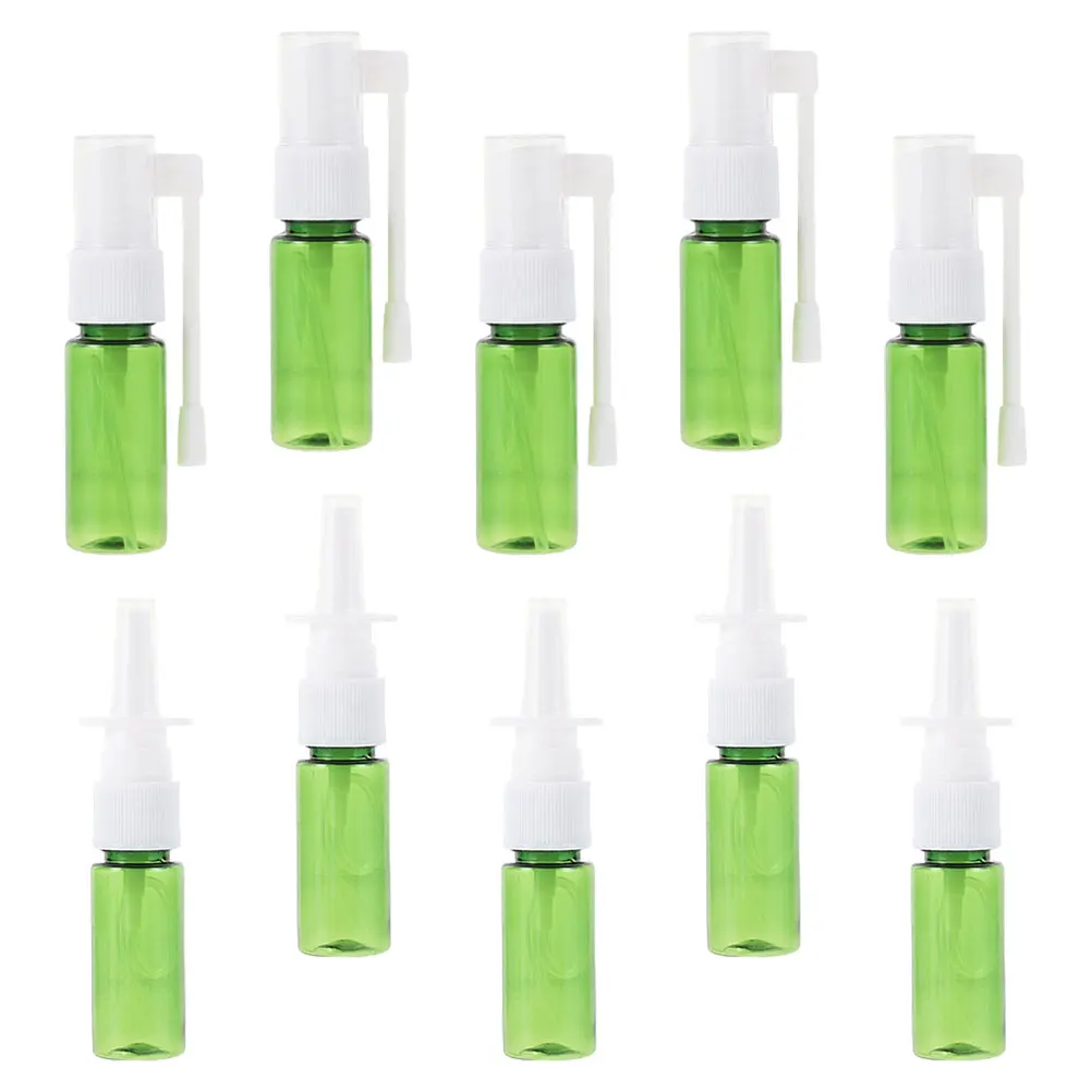 

10 Pcs Nasal Spray Bottles PET Lightweight Mini Travel Cute Small Bottle For Nose Mouth Wound Plants Facial Misting